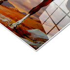 Tamperli Gerçek Cam Tablo Atatürk At Üzerinde Üniforma Atatürk Tablosu Duvar Dekoru