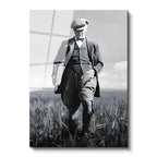 Tamperli Gerçek Cam Tablo Atatürk Kasketli Tarla Pozu Atatürk Tablosu Duvar Dekoru