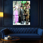 Tamperli Gerçek Cam Tablo Atatürk Latife Hanım Heyet Atatürk Tablosu Duvar Dekoru