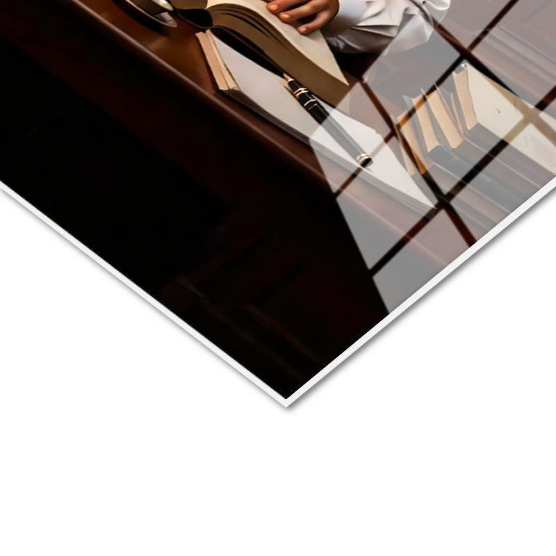 Tamperli Gerçek Cam Tablo Atatürk Makam Çalışma Masası Atatürk Tablosu Duvar Dekoru