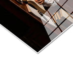 Tamperli Gerçek Cam Tablo Atatürk Makam Çalışma Masası Atatürk Tablosu Duvar Dekoru