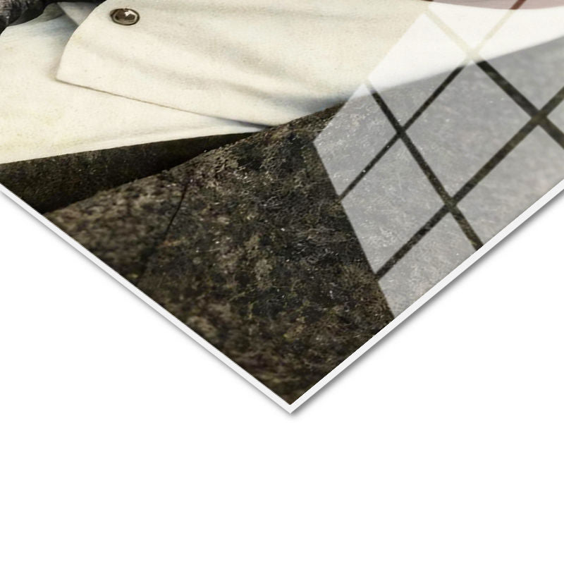 Tamperli Gerçek Cam Tablo Atatürk Kalpaklı Gülümseyen Yüz Atatürk Tablosu Duvar Dekoru