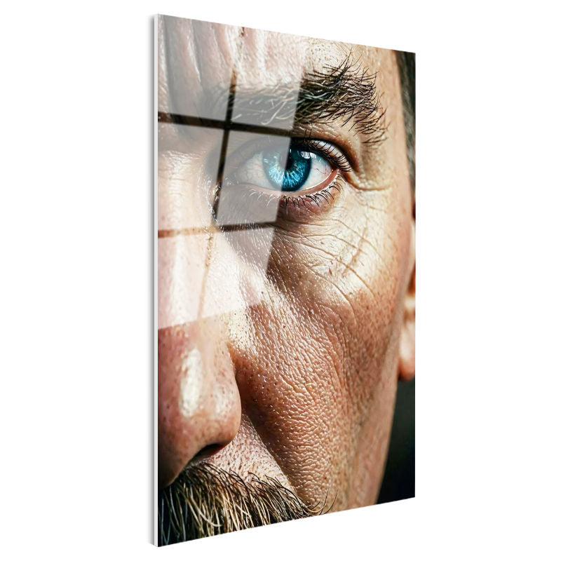 Tamperli Gerçek Cam Tablo Atatürk Mavi Göz Yüz Detayı Atatürk Tablosu Duvar Dekoru