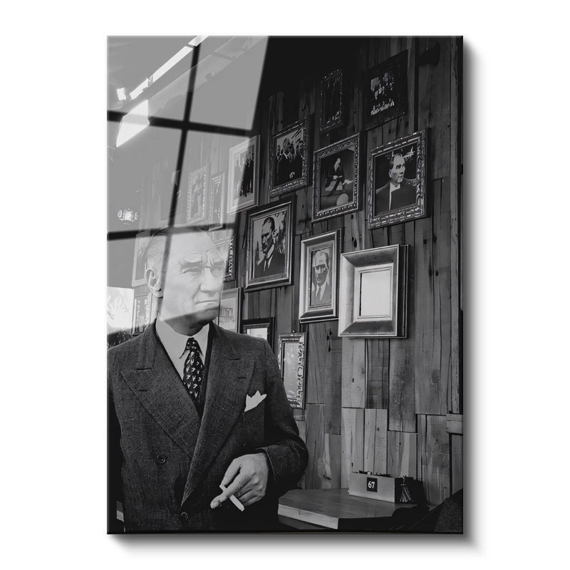 Tamperli Gerçek Cam Tablo Atatürk Sergi Alanı Tablolar Atatürk Tablosu Duvar Dekoru