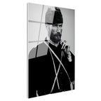 Tamperli Gerçek Cam Tablo Atatürk Sakallı Kalpaklı Nadir Portre Atatürk Tablosu Duvar Dekoru