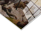 Tamperli Gerçek Cam Tablo Atatürk Savaş Meydanı Atatürk Tablosu Duvar Dekoru