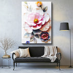 Tamperli Gerçek Cam Tablo Katmanlı Tasarım Estetik Çiçekler Çiçek Tablosu Duvar Dekoru