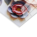 Tamperli Gerçek Cam Tablo Katmanlı Tasarım Estetik Çiçekler Çiçek Tablosu Duvar Dekoru