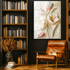 Tamperli Gerçek Cam Tablo Yumuşak Hatlı Zarif Laleler Çiçek Tablosu Duvar Dekoru