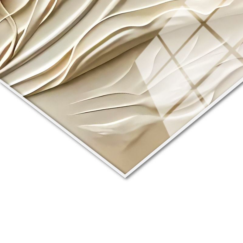 Tamperli Gerçek Cam Tablo Yumuşak Hatlı Zarif Laleler Çiçek Tablosu Duvar Dekoru