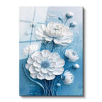 Tamperli Gerçek Cam Tablo Dokulu Şakayık Çiçek Buketi Çiçek Tablosu Duvar Dekoru