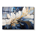 Tamperli Gerçek Cam Tablo Katmanlı Çiçek Yapısı Çiçek Tablosu Duvar Dekoru