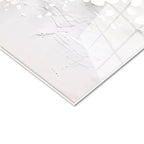 Tamperli Gerçek Cam Tablo İnce Gövdeli Çiçek Açmış Ağaç Çiçek Tablosu Duvar Dekoru