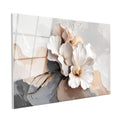 Tamperli Gerçek Cam Tablo Narin Taç Yapraklar Çiçek Tablosu Duvar Dekoru