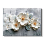 Tamperli Gerçek Cam Tablo Papatya Görünümlü Çiçek Çiçek Tablosu Duvar Dekoru