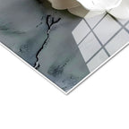 Tamperli Gerçek Cam Tablo Papatya Görünümlü Çiçek Çiçek Tablosu Duvar Dekoru