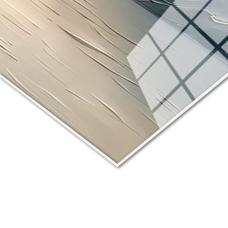 Tamperli Gerçek Cam Tablo Manolya Ağacı Manzaralı Çiçek Tablosu Duvar Dekoru