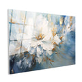 Tamperli Gerçek Cam Tablo Soyut Sanatsal Çiçek Çiçek Tablosu Duvar Dekoru