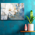 Tamperli Gerçek Cam Tablo Soyut Sanatsal Çiçek Çiçek Tablosu Duvar Dekoru