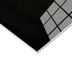 Tamperli Gerçek Cam Tablo Metalik Görünümlü Çiçekler Çiçek Tablosu Duvar Dekoru