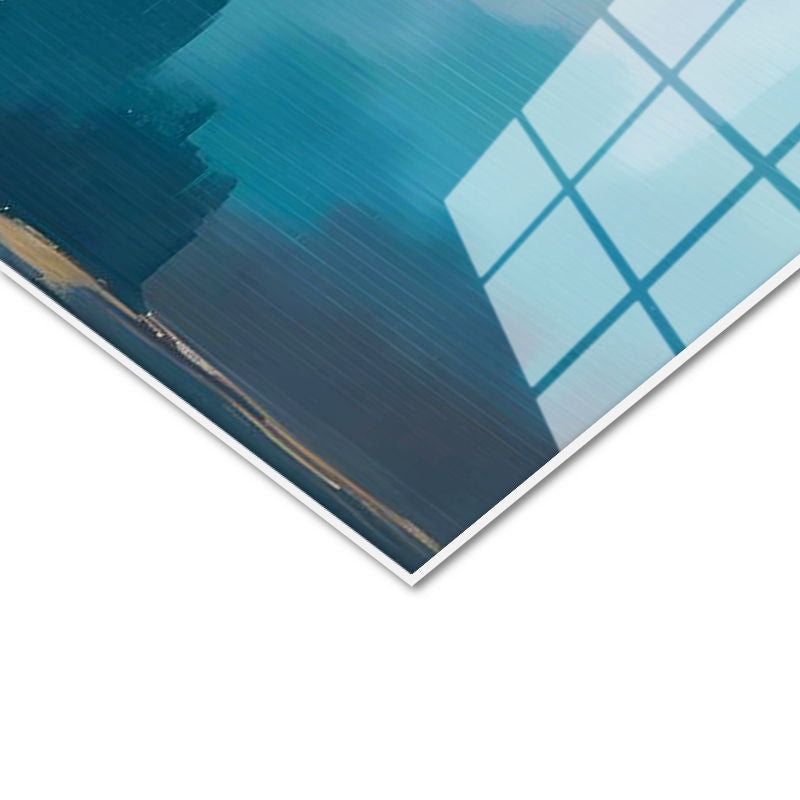 Tamperli Gerçek Cam Tablo Yuvarlak Yapraklı Estetik Ağaç Çiçek Tablosu Duvar Dekoru