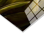 Tamperli Gerçek Cam Tablo Zarif Lale Aranjmanı Çiçek Tablosu Duvar Dekoru