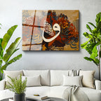 Tamperli Gerçek Cam Tablo Modern Vav Harfi Boya Efektli Dini İslami Tablo Duvar Dekoru