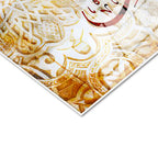 Tamperli Gerçek Cam Tablo Asr Suresi Dairesel İstif Yazı Dini İslami Tablo Duvar Dekoru