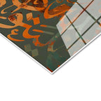 Tamperli Gerçek Cam Tablo Karışık İstif Yazı Dini İslami Tablo Duvar Dekoru