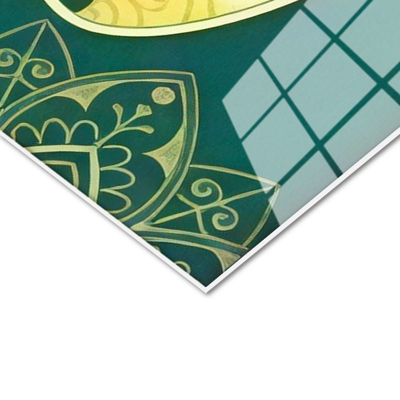 Tamperli Gerçek Cam Tablo Besmele Yazısı Otantik Desenli Dini İslami Tablo Duvar Dekoru