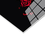 Tamperli Gerçek Cam Tablo Arapça Hat Sanatı Dünya Harita Tablosu Duvar Dekoru