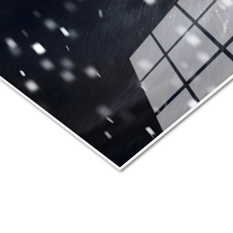 Tamperli Gerçek Cam Tablo Kış Temalı Yeleli At Tablosu Duvar Dekoru