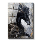 Tamperli Gerçek Cam Tablo Akışkan Yele Tasarımı At Tablosu Duvar Dekoru