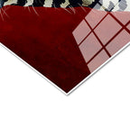 Tamperli Gerçek Cam Tablo Doğal Desen Zebra Tablosu Duvar Dekoru