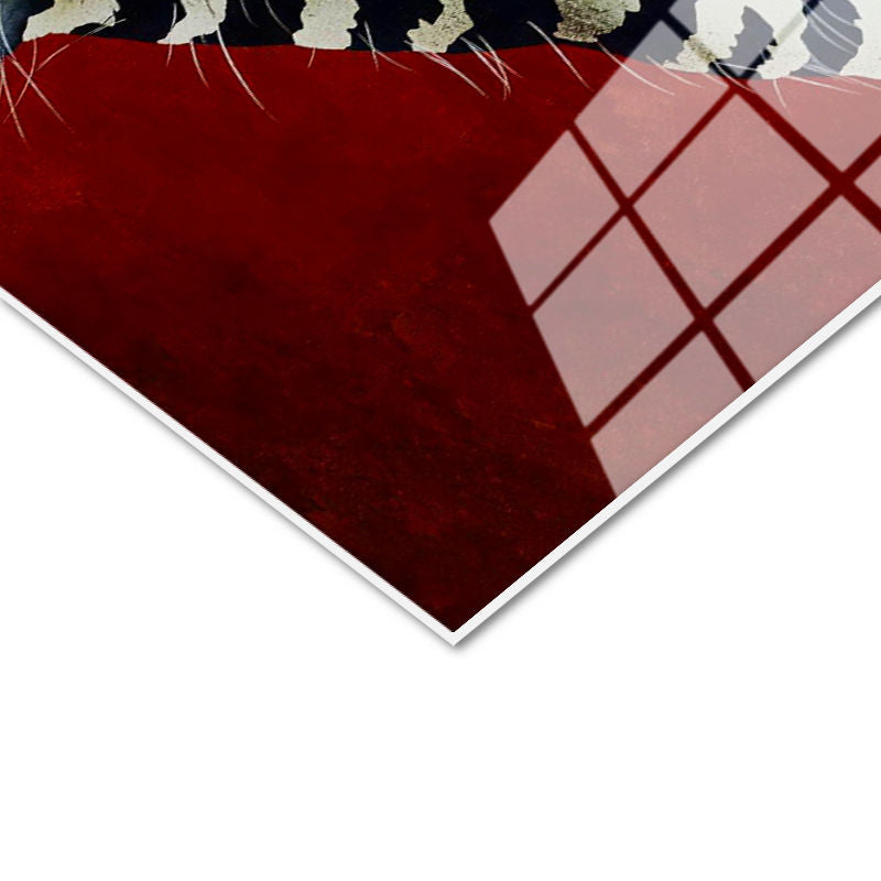 Tamperli Gerçek Cam Tablo Doğal Desen Zebra Tablosu Duvar Dekoru