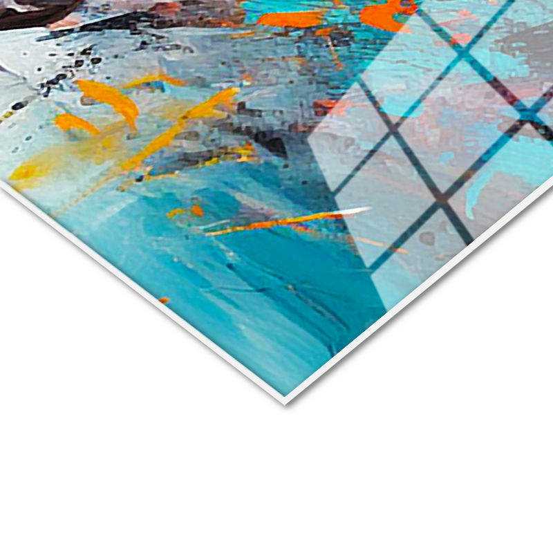 Tamperli Gerçek Cam Tablo Sanatsal Boyama Tekniği İkili At Tablosu Duvar Dekoru