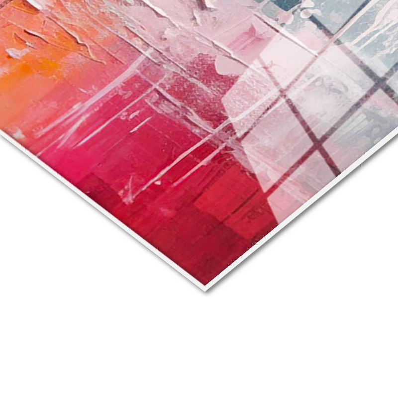 Tamperli Gerçek Cam Tablo Yağlı Boya Dokulu Sanatsal Flamingo Tablosu Duvar Dekoru