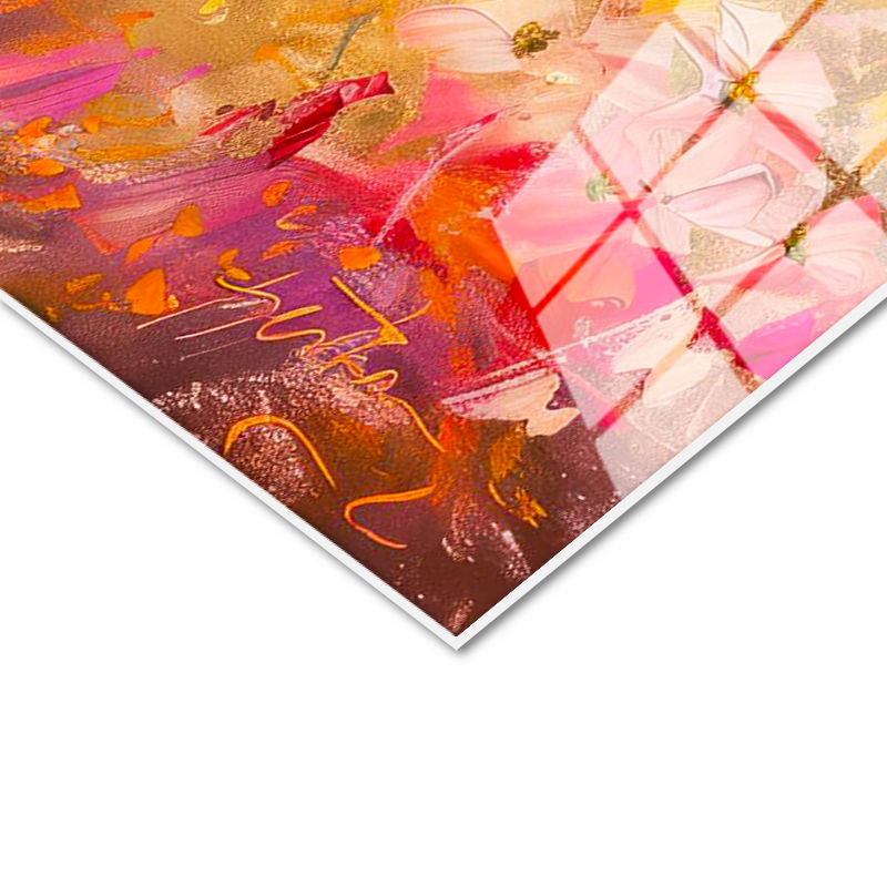 Tamperli Gerçek Cam Tablo Sanatsal Çizim Beyaz Atlar At Tablosu Duvar Dekoru