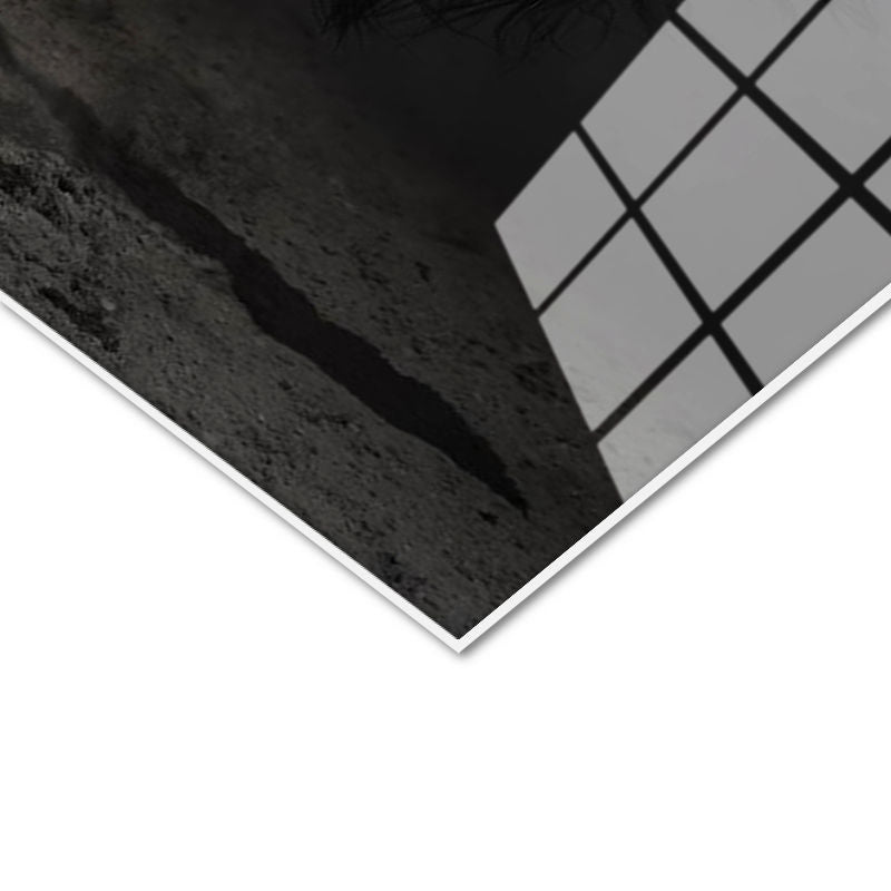 Tamperli Gerçek Cam Tablo Kaslı Siyah Aygır At Tablosu Duvar Dekoru