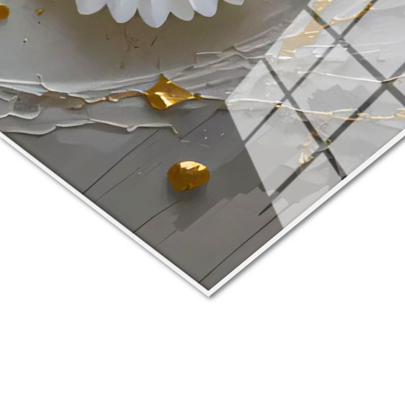 Tamperli Gerçek Cam Tablo Barış ve Uyum Güvercin Tablosu Duvar Dekoru