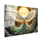 Tamperli Gerçek Cam Tablo Mitolojik Kanat Anka Kuşu Tablosu Duvar Dekoru