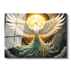 Tamperli Gerçek Cam Tablo Mitolojik Kanat Anka Kuşu Tablosu Duvar Dekoru