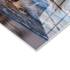 Tamperli Gerçek Cam Tablo Deniz Kıyısı At Tablosu Duvar Dekoru