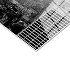 Tamperli Gerçek Cam Tablo New York Gökdelenler ve Empire State Şehir Mimari Tablo Duvar Dekoru