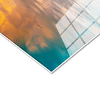 Tamperli Gerçek Cam Tablo Ortaköy Camii ve Deniz Yansıması Şehir Mimari Tablo Duvar Dekoru