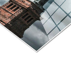 Tamperli Gerçek Cam Tablo Özgürlük Heykeli Bulutlu Gökyüzü Şehir Mimari Tablo Duvar Dekoru