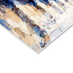 Tamperli Gerçek Cam Tablo Santorini Adası Ve Merdivenli Evler Şehir Ve Mimari Tablo Duvar Dekoru