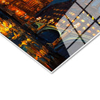 Tamperli Gerçek Cam Tablo Londra Big Ben Fantastik Gökyüzü Şehir Ve Mimari Tablo Duvar Dekoru