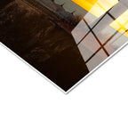 Tamperli Gerçek Cam Tablo Sultanahmet Camii Gün Batımı Silüeti Şehir Mimari Tablo Duvar Dekoru