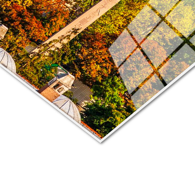 Tamperli Gerçek Cam Tablo Sultanahmet Camii ve Yeşillik Manzara Şehir Mimari Tablo Duvar Dekoru